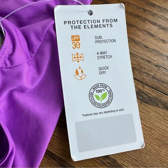 New Zero Xposur Keyhole 2-in-1 Tankini Swim Top‎ Purple UPF 30+ Sun Smart Size S - Picture 5 of 8